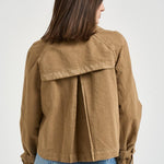 Trench donna corto doppiopetto cammello S1183 191 BAZAR DELUXE 