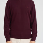 Maglia uomo in lana a girocollo bordeaux 710946143 005 RALPH LAUREN 
