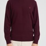 Maglia uomo in lana a girocollo bordeaux 710946143 005 RALPH LAUREN 