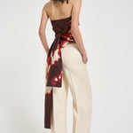 Top donna stampa a fantasia marrone L6SL64 FLW LIVIANA CONTI 
