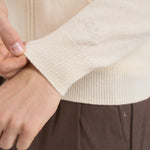 Felpa in maglia con cappuccio bianca LAMBSWL 10 MC2 SAINT BARTH 