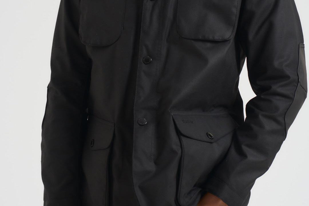 Gicca uomo in cotone cerato Ogston nero MWX0700 BK11 BARBOUR 