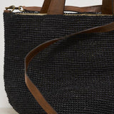 Borsa donna Mirozy in rafia nera MIROZY BLACK IBELIV 