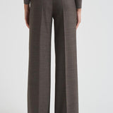 Pantalone donna a palazzo Powo tortora D231491 POWO024CASTAGNA P.a.r.o.s.h. 