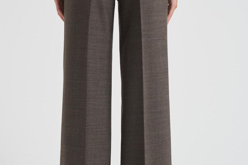Pantalone donna a palazzo Powo tortora D231491 POWO024CASTAGNA P.a.r.o.s.h. 