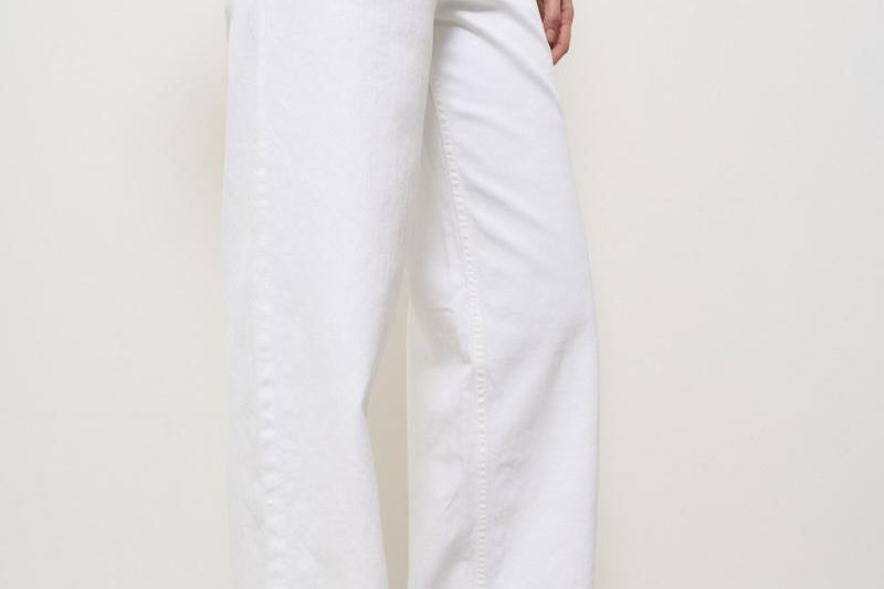 Jeans donna bianco Spinner Zip Sneak 10798 TNN MOTHER 