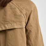 Trench donna corto doppiopetto cammello S1183 191 BAZAR DELUXE 