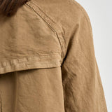 Trench donna corto doppiopetto cammello S1183 191 BAZAR DELUXE 