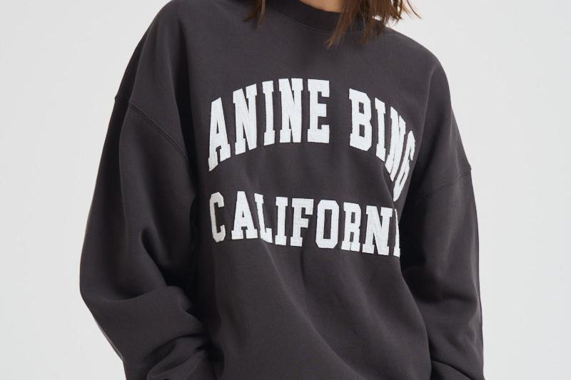 Felpa donna girocollo Miles nera 100025 009 ANINE BING 
