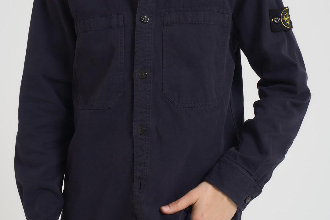 Camicia uomo in cotone blu notte 1200025 S0184V0126 STONE ISLAND 