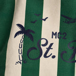 Borsa tote donna in cotone a righe verde STRIPESPOP 51 MC2 SAINT BARTH 