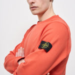 Felpa uomo girocollo arancione 6100044 S0051V008A STONE ISLAND 