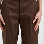 Pantalone donna dritto marrone SERENA CROP UB1465XBROWN BERWICH 