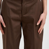 Pantalone donna dritto marrone SERENA CROP UB1465XBROWN BERWICH 