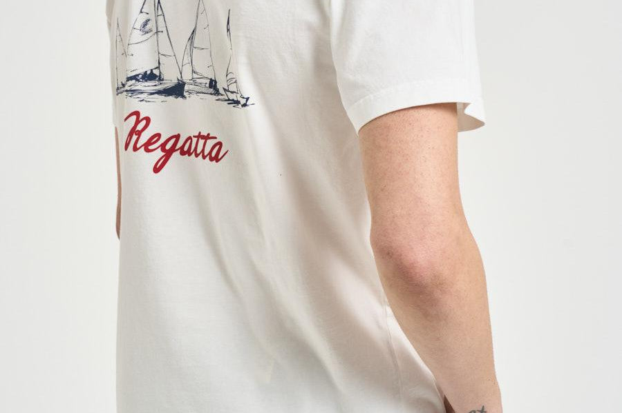 T-shirt uomo girocollo bianca Regatta SAILBOAT 10 MC2 SAINT BARTH 
