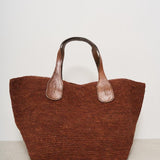 Borsa donna Tokyo in rafia mattone TOKYO WOOD IBELIV 