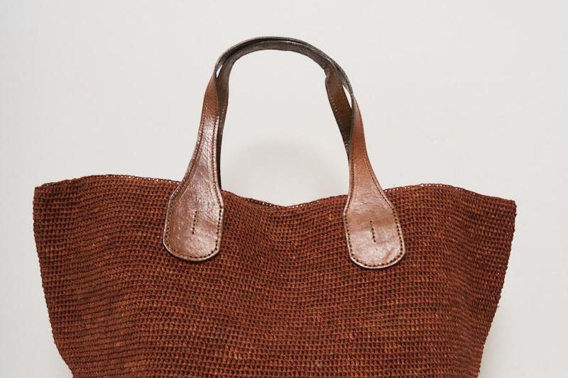 Borsa donna Tokyo in rafia mattone TOKYO WOOD IBELIV 