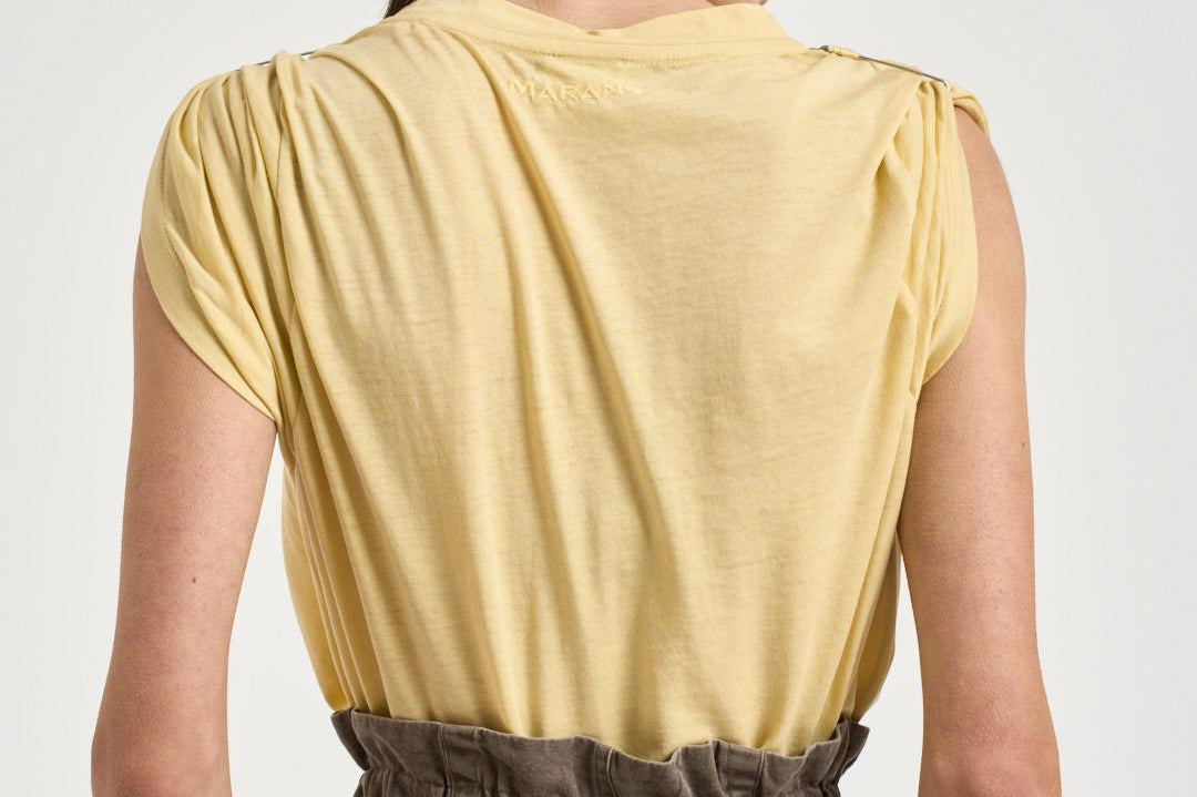 T-shirt donna Zelna giallo pastello TS0157FA D1N05E10BR MARANT ETOILE 