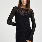 Abito donna in pizzo nero 14896 8001 FORTE FORTE 