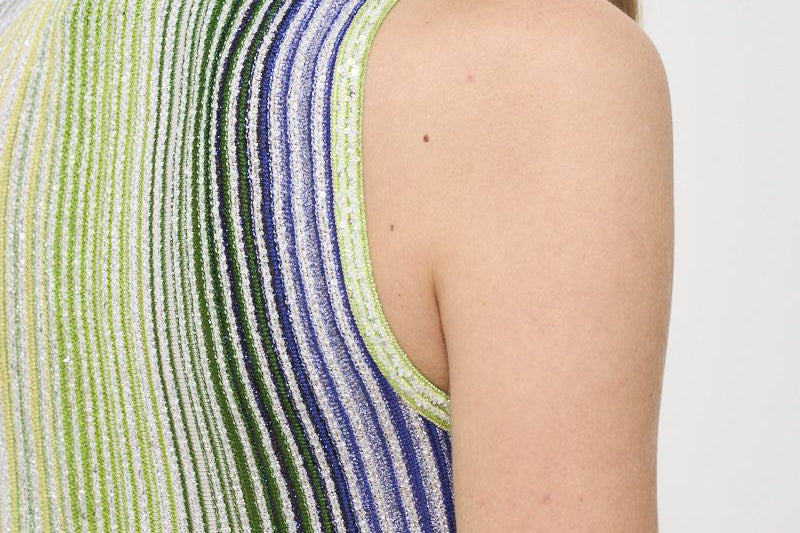 Top donna girocollo a righe DS25SK0U BK042DSM9N9 MISSONI 