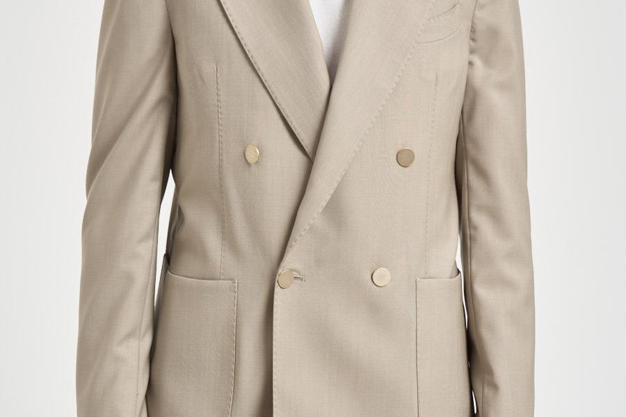 Abito uomo doppiopetto beige GHERIPO 30010843 BRIGLIA 