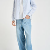 Camicia uomo a righe azzurra e bianca CH5625 E7B LACOSTE 