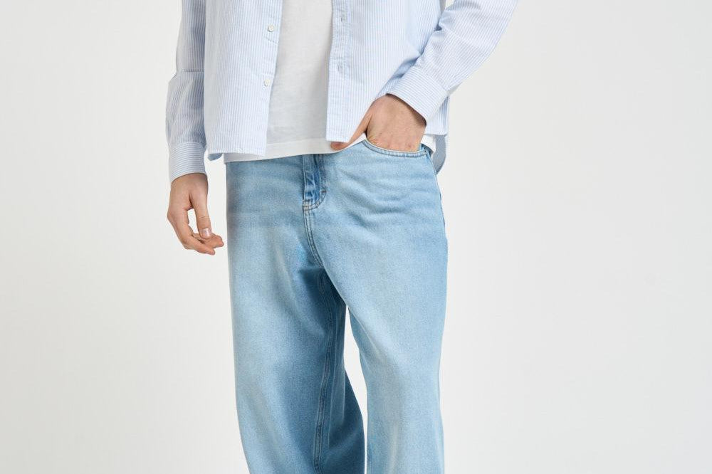 Camicia uomo a righe azzurra e bianca CH5625 E7B LACOSTE 