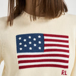 Maglia donna in cotone panna 211896939 002 RALPH LAUREN 