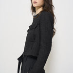 Giacca donna cropped nera SINAME BLACK IRO 