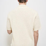 Camicia uomo traforata panna LDM310157 215215IVORY LES DEUX 