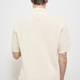 Camicia uomo traforata panna LDM310157 215215IVORY LES DEUX 
