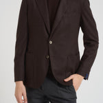 Giacca uomo monopetto marrone GL7297MF 293858F SANTANIELLO 