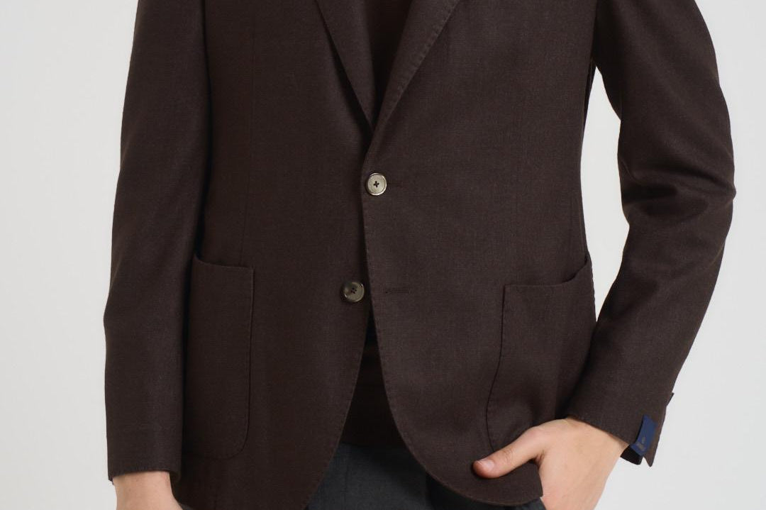 Giacca uomo monopetto marrone GL7297MF 293858F SANTANIELLO 