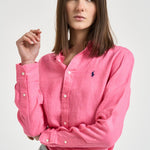 Camicia donna in lino fuxia 211970730 504 RALPH LAUREN 
