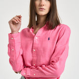 Camicia donna in lino fuxia 211970730 504 RALPH LAUREN 