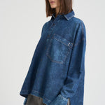 Camicia donna in denim scuro RENA ECLIPSE ICON DENIM 