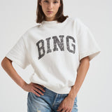 Felpa donna girocollo Jay bianca 11002 OFW1 ANINE BING 