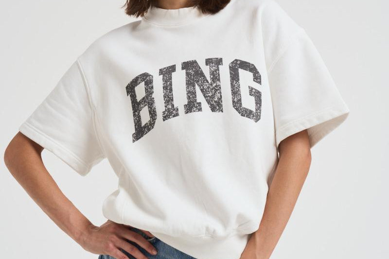 Felpa donna girocollo Jay bianca 11002 OFW1 ANINE BING 