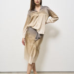 Gonna midi donna in seta Adastrgum beige 11827 514979 PIERRE-LOUIS MASCIA 