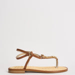 Sandalo donna infradito gioiello marrone K08F CUOIO EMANUELA CARUSO CAPRI 