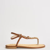 Sandalo donna infradito gioiello marrone K08F CUOIO EMANUELA CARUSO CAPRI 