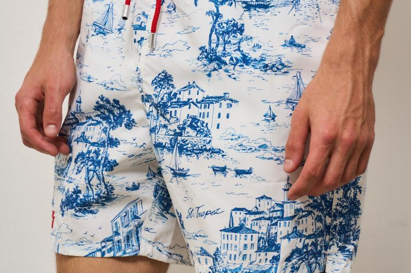 Costume uomo St. Tropez bianco STTROPEZTOILE 01EMB MC2 SAINT BARTH 