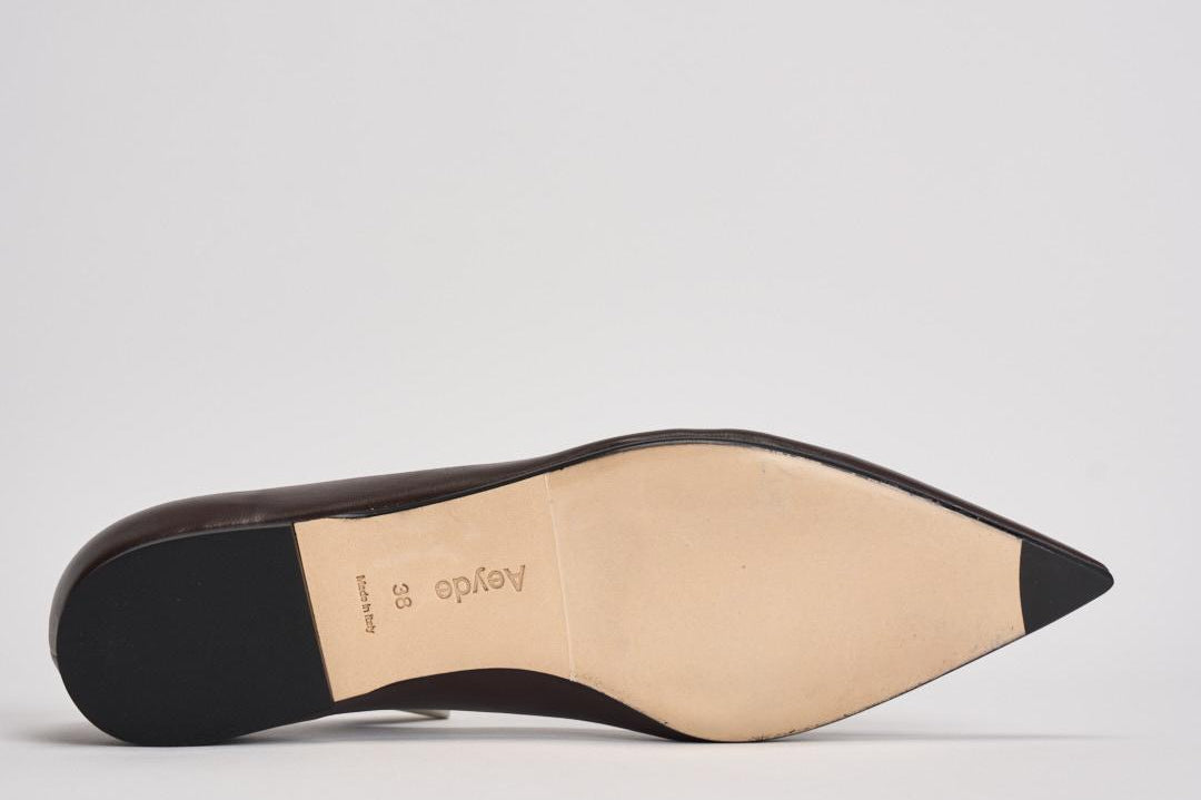 Ballerina donna a punta moro FL0113001003 MOKA AEYDE 