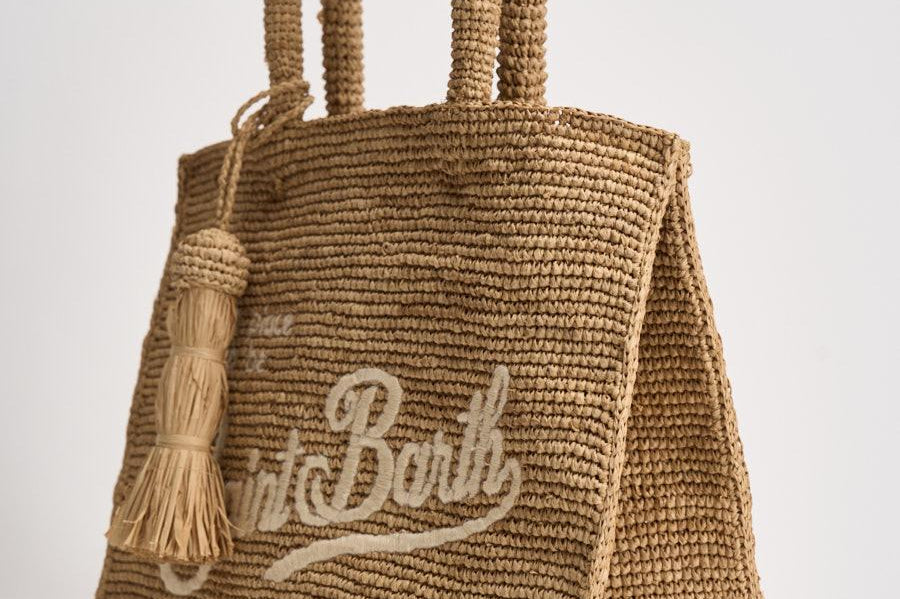 Borsa donna Colette in rafia naturale beige COLETTERAFFIA 00222L MC2 SAINT BARTH 