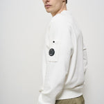 Felpa uomo bianca girocollo SS098AG 103 CP COMPANY 