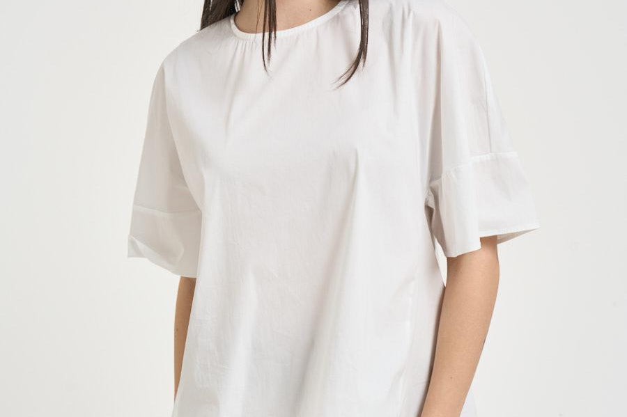 T-shirt donna girocollo bianca L6SK13 A01 LIVIANA CONTI 