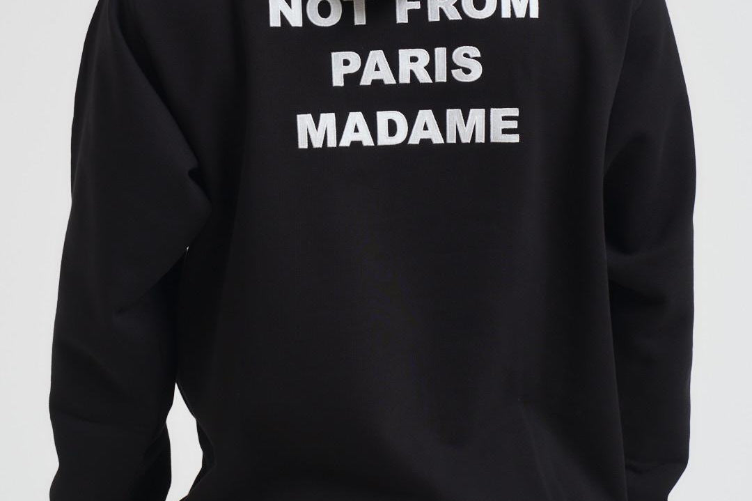 Felpa uomo con cappuccio nera HO162 CO127BL DROLE DE MONSIEUR 