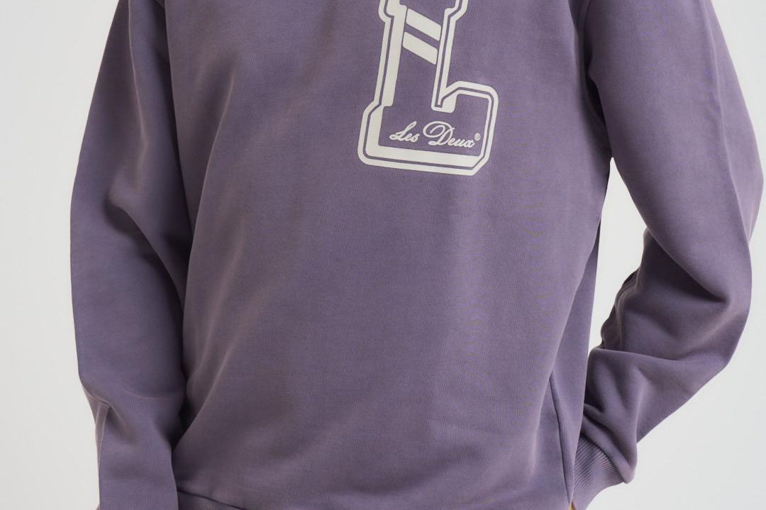 Felpa uomo girocollo lilla LDM200186 365365GREYSTONE LES DEUX 