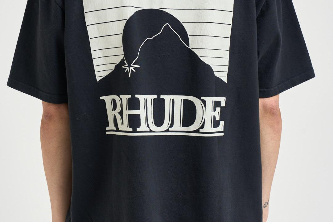 T-shirt uomo girocollo nera TT07012 3167BLACK RHUDE 