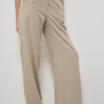 Pantalone donna sabbia wide-leg D231087 PANTY25003 P.a.r.o.s.h. 